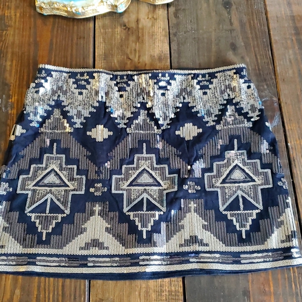 Sequin mini skirt